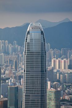 close up Hong Kong building