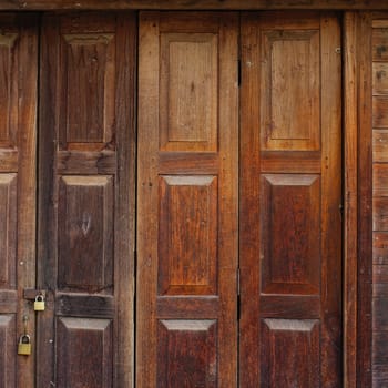 locked old wooden door