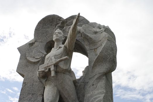 Statue of a Soldier on sky