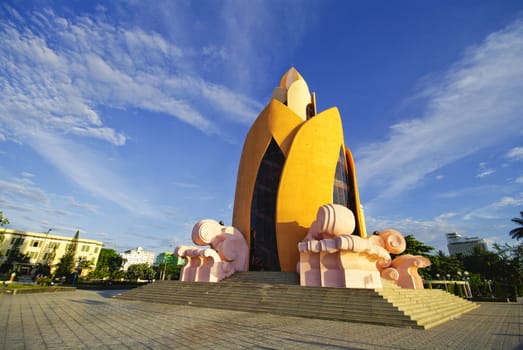 Art Building Vietnam on blue sky