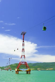 Cable car over the sea