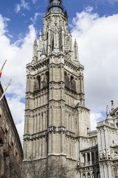 Toledo Cathedral facade, spanish church