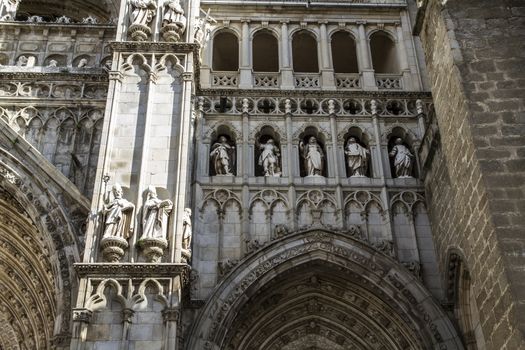 Toledo Cathedral facade, spanish church