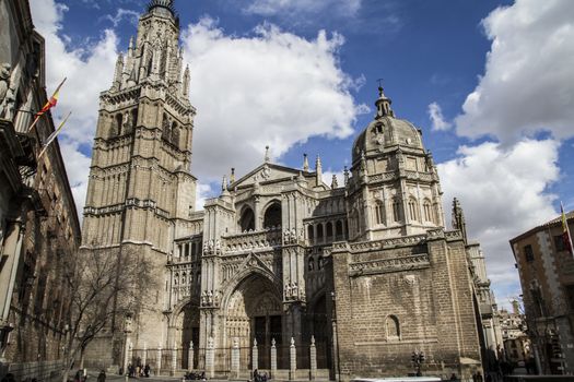 Toledo Cathedral facade, spanish church