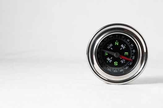 Orientation Concept - Analogic Compass on a White Background