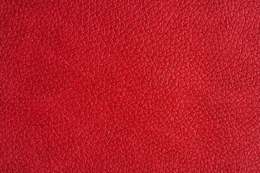 close up view on red leather texture studio shot