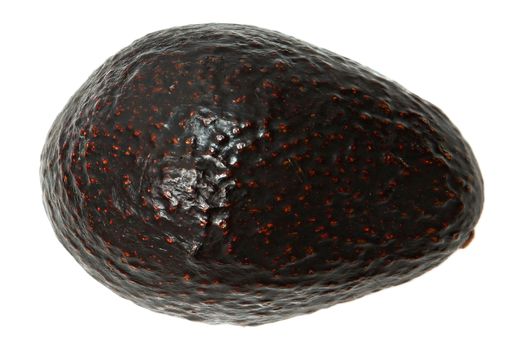 Whole Avocado Above View Over White