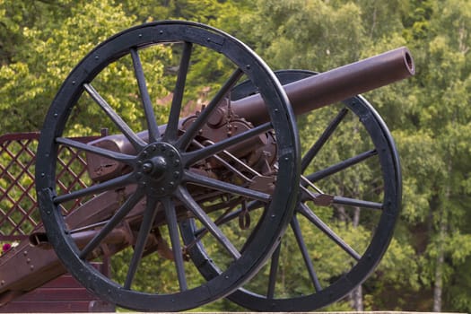 civil war era cannon overlooks kennesaw mountain