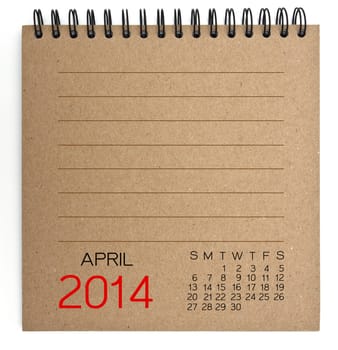 2014 Calendar brown Texture Paper