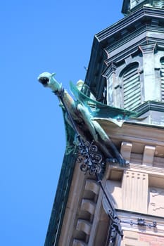 Decoration of St. Gertrude Church (German Church) in the form of neo-Gothic gargoyles