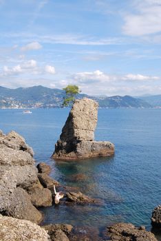 on the way to Portofino, Liguria, Italy