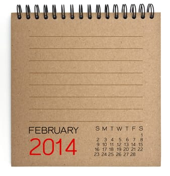2014 Calendar brown Texture Paper