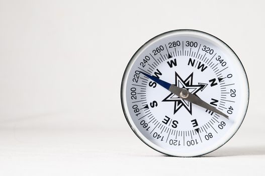 Orientation Concept - Analogic Compass on a White Background