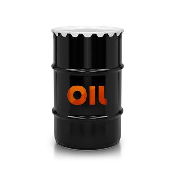 Oil and Petroleum Barrel on white isolated background. (with clipping work path)