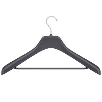 Plastic clothes hanger. Isolated render on a white background