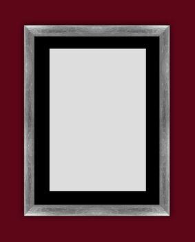 wooden photo frame isolated on white background (with clipping work path)