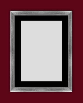 wooden photo frame isolated on white background (with clipping work path)