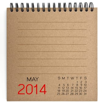 2014 Calendar brown Texture Paper