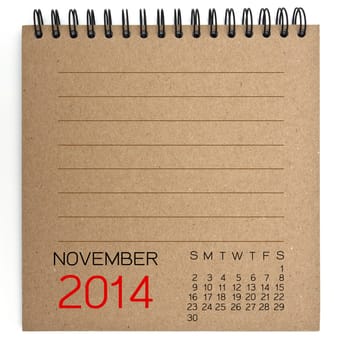 2014 Calendar brown Texture Paper