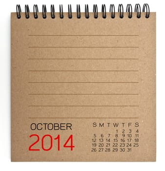 2014 Calendar brown Texture Paper