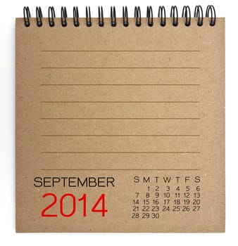 2014 Calendar brown Texture Paper