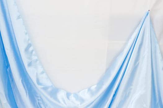 blue satin isolated on white