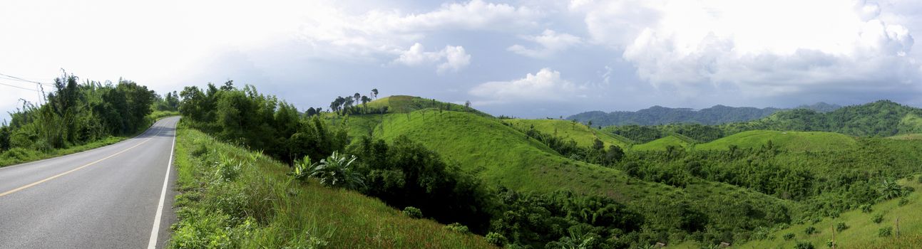 Panorama road on the mountain, Nan Thailand