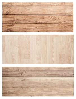 Collection Set Brown wood plank wall texture background banner for website or template