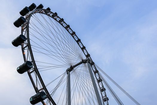 Singapore flyer with sky
