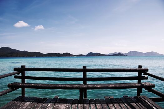 Seaseide viewpoint with islands in horizont