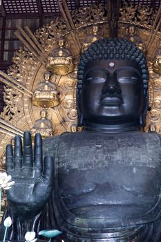 Big buddha in Todai-ji Temple. Nara. Japan