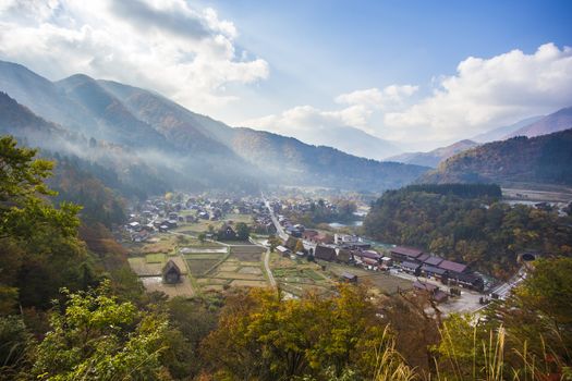 Traditional and historical japanese village ogimachi shirakawa-go japan