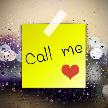 Call me with water drops background with copy space