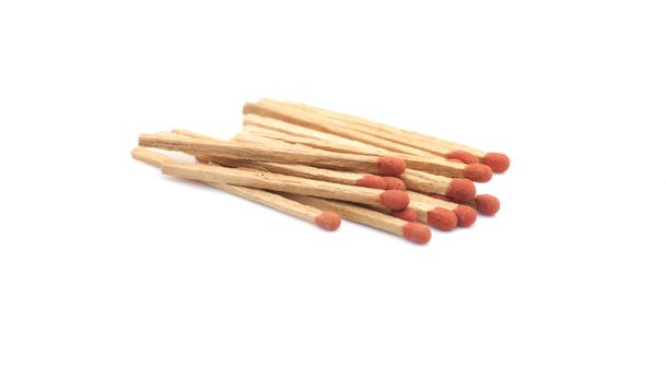 Isolated group of matchstick on white background