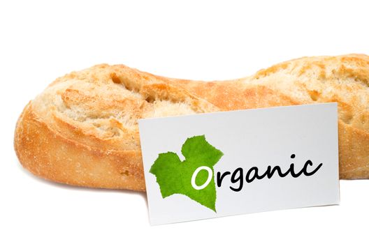 Organic  concept from a bakery on white background