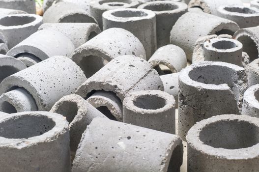 Concrete Drainage Pipe on a Construction Site