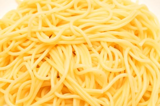 Closeup cooked spaghetti 