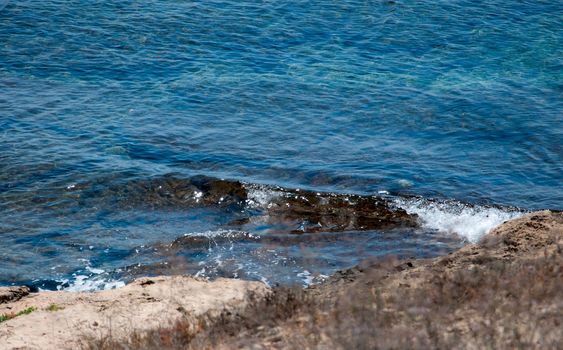 Azure Mediterranean water detail, Majorca, Balearic islands, Spain.
