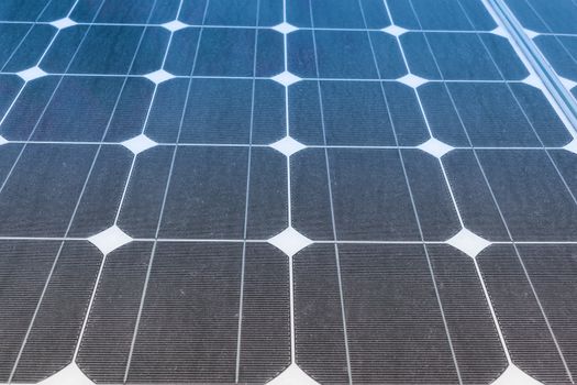 Solar Panels produce power, green energy concept