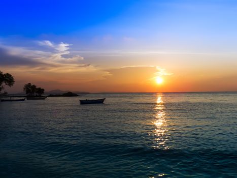 Fishing Boat on Wong Amat Beach. Pattaya City, Thailand.