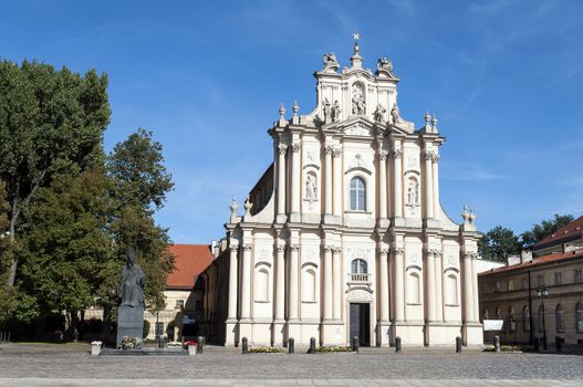 Historic St. Joseph The Guardian Church in Warsaw, Poland.