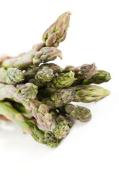 Delicious fresh asparagus bundle. Tasty vegetable diet.