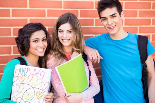 Young group of students in campus