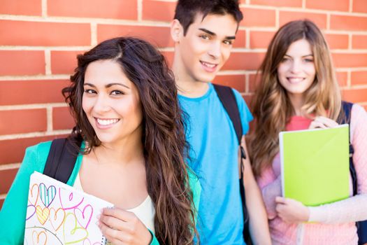 Young group of students in campus