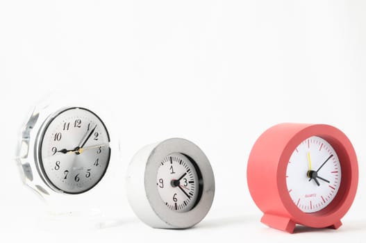 Retro Vintage Alarm Clock on a White Background