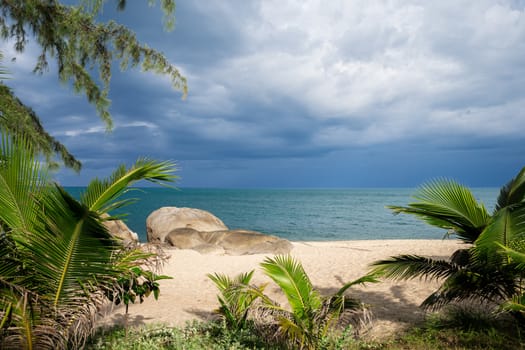 beautiful beach and tropical sea