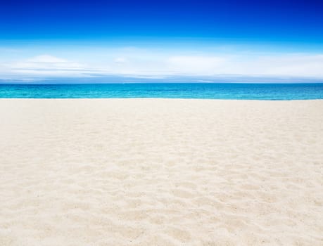 tropical sea and blue sky