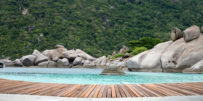 Caribbean clear beach and tropical sea