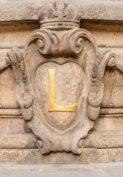 Decoration detail facade in Prague, Czech Republic