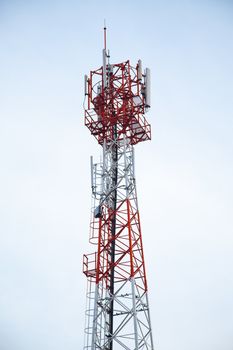 Transmission towers phone. Wireless mobile telecommunication systems. There are a wide range of frequencies.